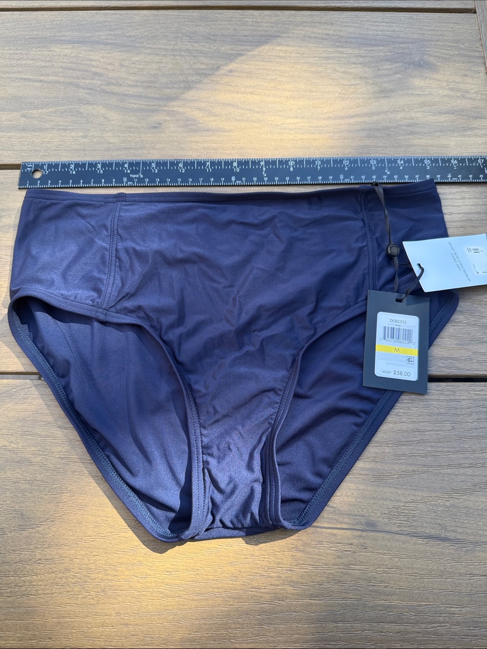 Dkny Women's Navy Blue High-Waist Swim Briefs